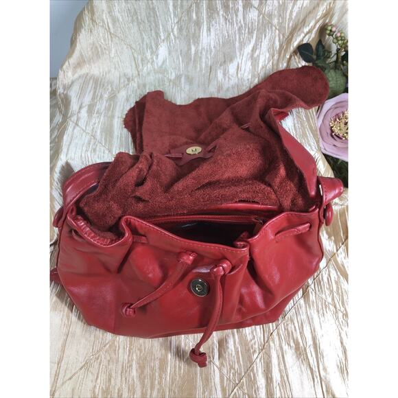 Chanta Women Fancy Red Genuine Leather Crossbody Messenger Handbag Whimsigoth - Picture 10 of 10